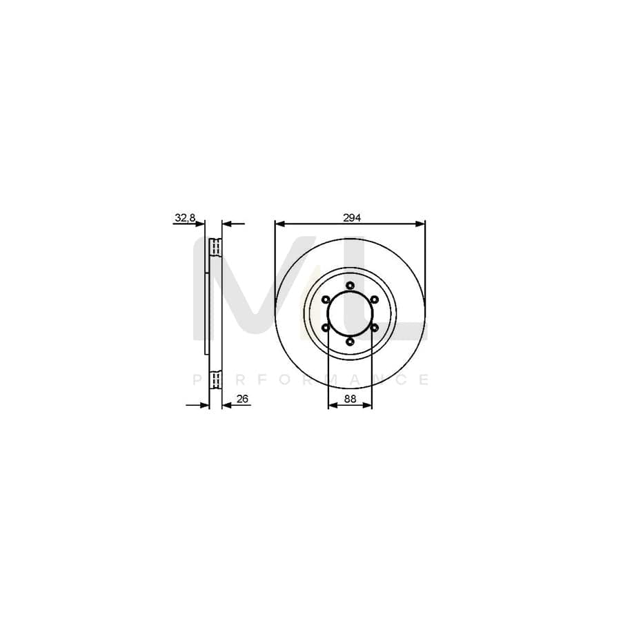 BOSCH 0 986 479 416 Brake Disc for SSANGYONG Rexton / Rexton II (GAB) Vented, Oiled, High-carbon | ML Performance Car Parts