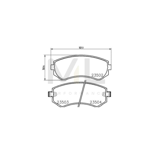 Hella 8DB 355 017-201 Brake Pad Set With Acoustic Wear Warning
