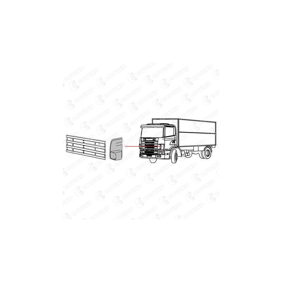 Covind 144/161 Air Deflector, Driver Cab