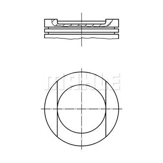 MAHLE ORIGINAL 0341900 Piston 75,01 mm, with piston rings | ML Performance Car Parts