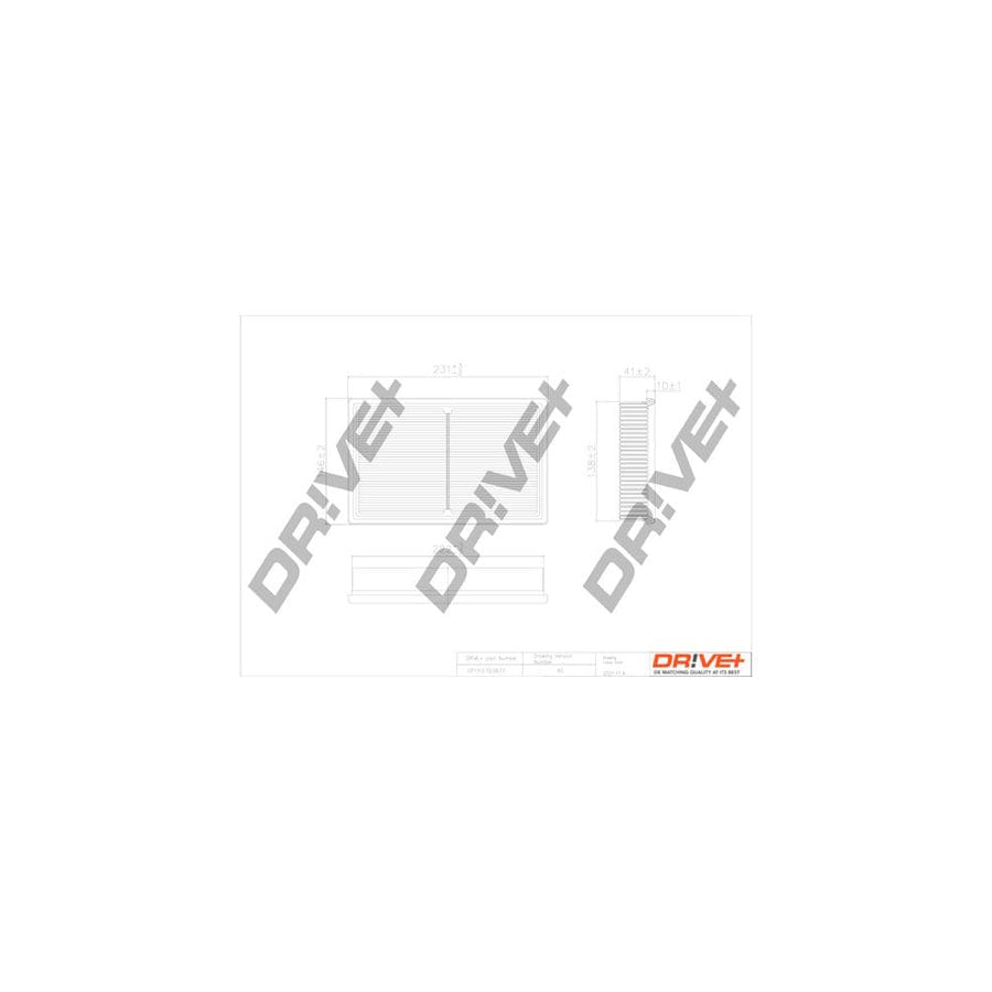 Dr!Ve+ Dp1110.10.0677 Air Filter For Suzuki Swift Iii Hatchback (Mz, Ez)