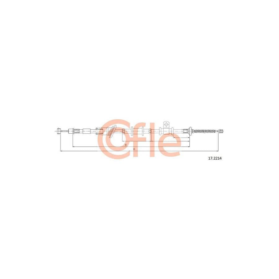 Cofle 17.2214 Hand Brake Cable for Mitsubishi Space Star (Dg_A)
