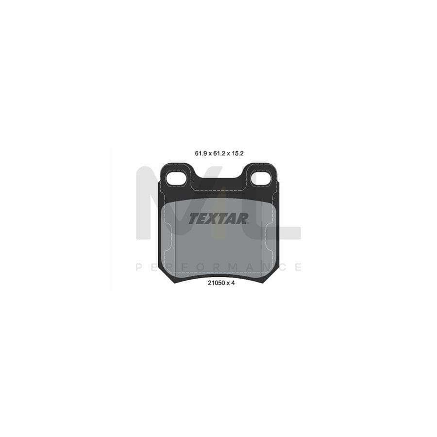 TEXTAR 2105002 Brake pad set not prepared for wear indicator | ML Performance Car Parts