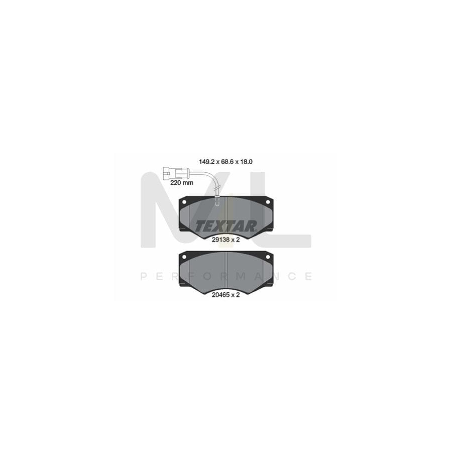 TEXTAR 2913801 Brake pad set for IVECO Daily with integrated wear warning contact | ML Performance Car Parts