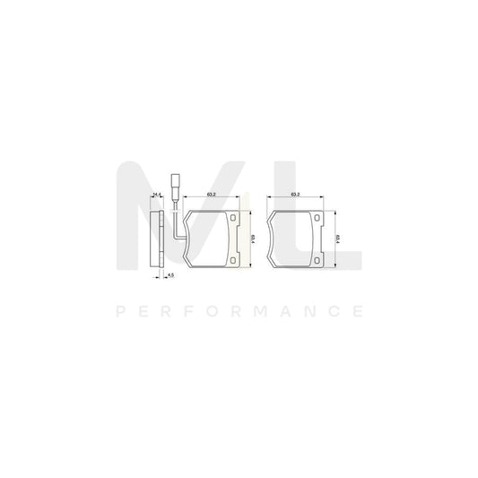 Bosch 0986424417 Brake Pad Set BP207 | ML Performance Car Parts