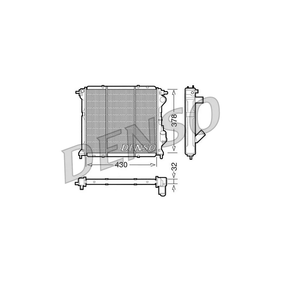 DENSO DRM23027 Engine Radiator for Renault Rapid Van (F40, G40)