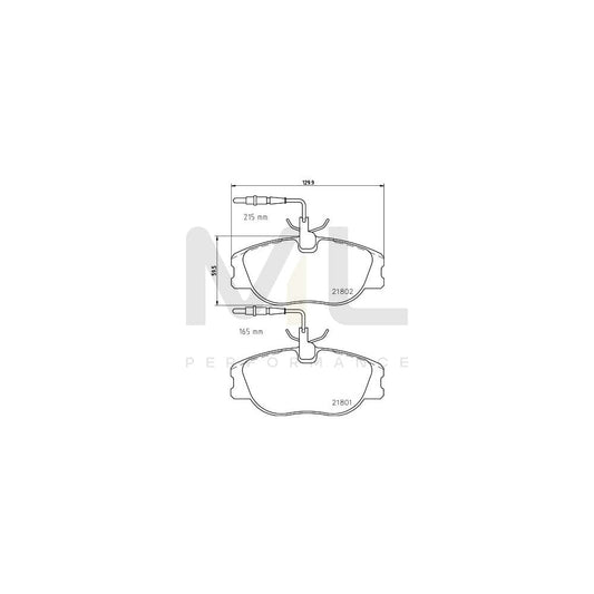 Hella 8DB 355 018-171 Brake Pad Set With Integrated Wear Warning Contact, With Brake Caliper Screws