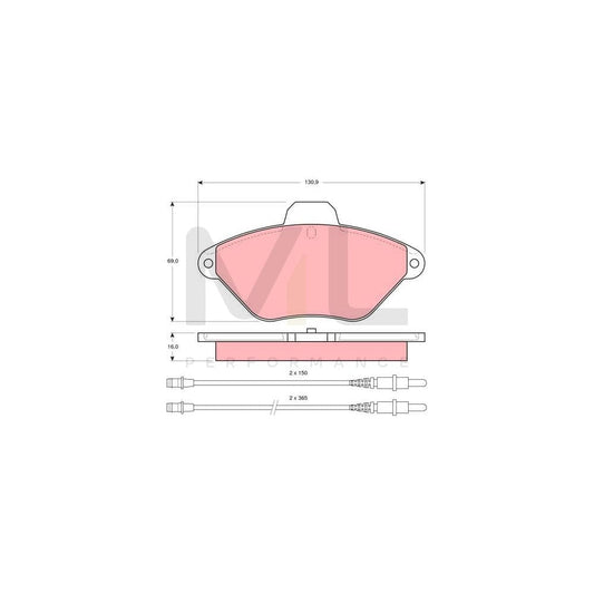 TRW Gdb1102 Brake Pad Set For Citroën Xantia Incl. Wear Warning Contact | ML Performance Car Parts