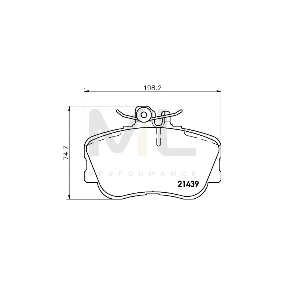Hella 8DB 355 018-041 Brake Pad Set Suitable For Mercedes-Benz C-Class Prepared For Wear Indicator, With Brake Caliper Screws