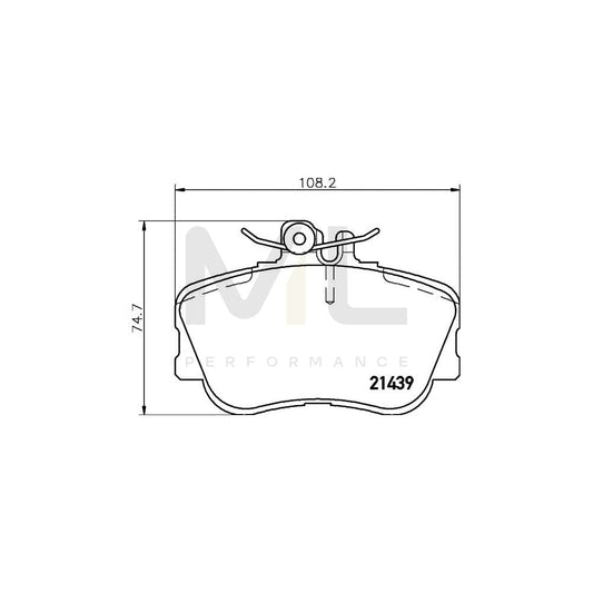Hella 8DB 355 018-041 Brake Pad Set Suitable For Mercedes-Benz C-Class Prepared For Wear Indicator, With Brake Caliper Screws