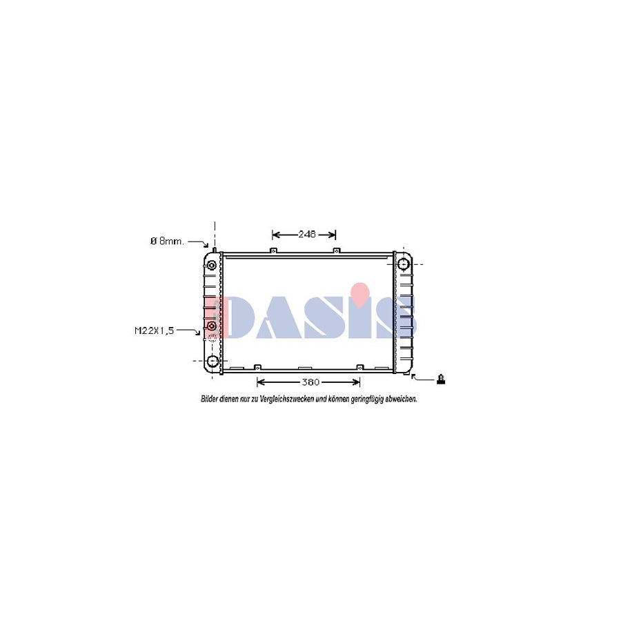 AKS Dasis 170080N Engine Radiator for Porsche 928 Coupe