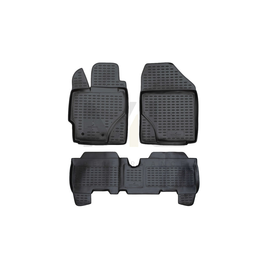 WALSER Tailored, XTR 75173 Floor mat set Elastomer, Front and Rear, Black