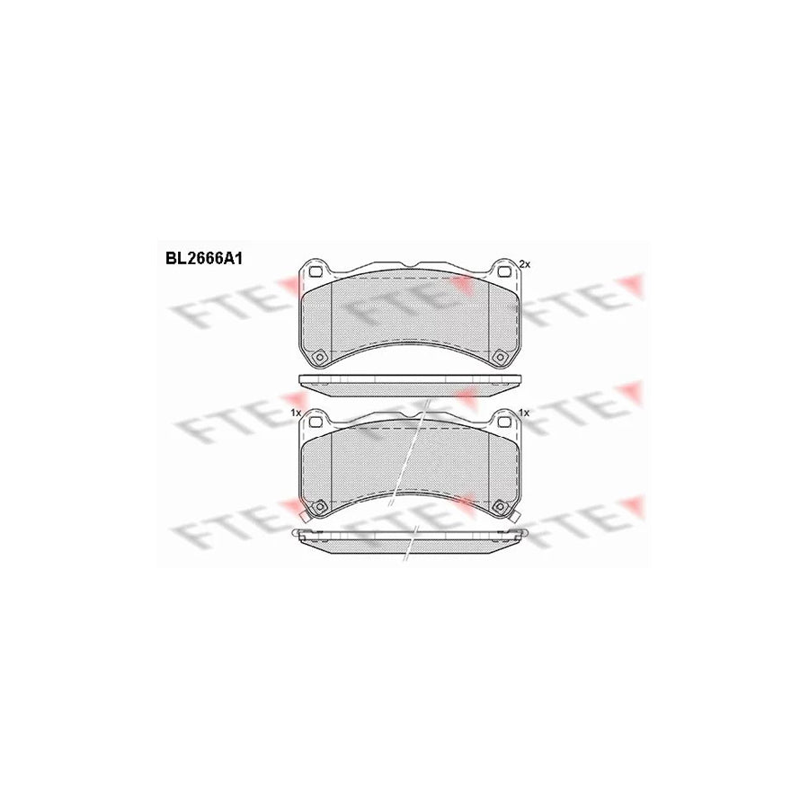 FTE Bl2666A1 Brake Pad Set for Lexus Is II Saloon (Xe20)