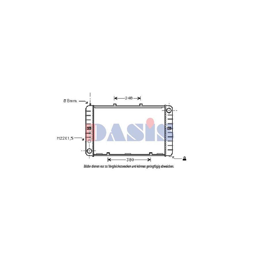 AKS Dasis 170070N Engine Radiator for Porsche 928 Coupe
