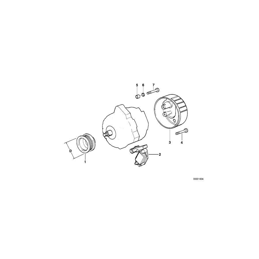 Genuine BMW 12317789983 E46 Exch. Compact Alternator 150A (Inc. 320d, 330xd & 318td) | ML Performance US Car Parts