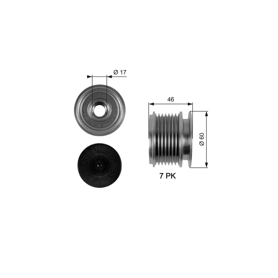 Gates OAP7056 Alternator Freewheel Clutch
