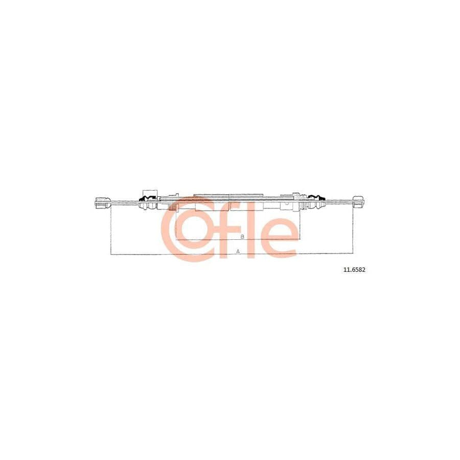 Cofle 11.6582 Hand Brake Cable for Renault Clio