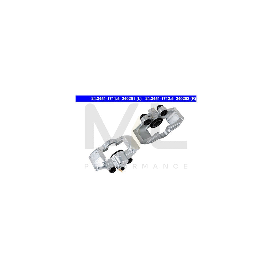 ATE 24.3451-1712.5 Brake Caliper for RENAULT TWINGO without holder