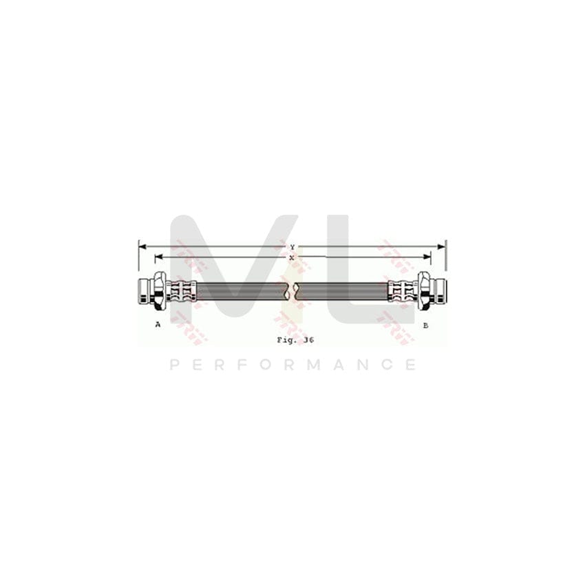 TRW PHA187 Brake Hose 255mm, M10x1 | ML Performance Car Parts