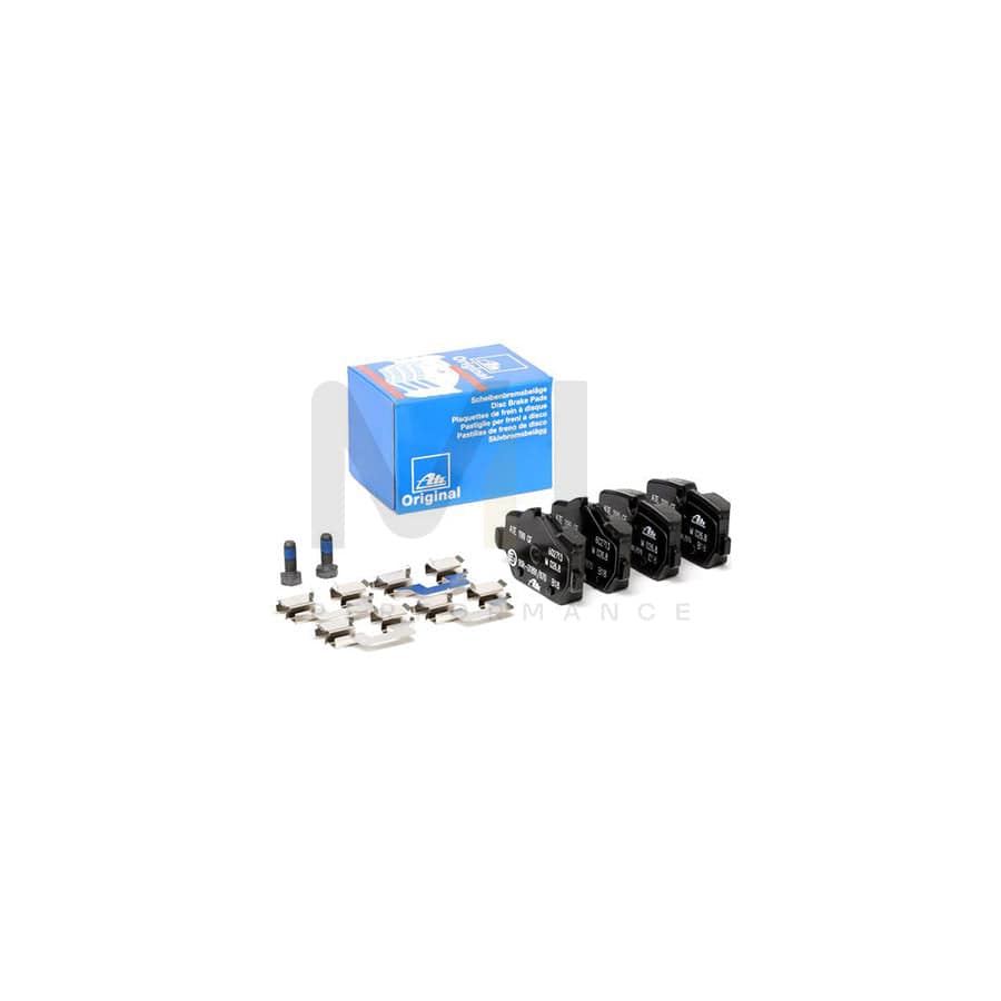 ATE 13.0460-2713.2 Brake pad set excl. wear warning contact, prepared for wear indicator, with brake caliper screws, with accessories