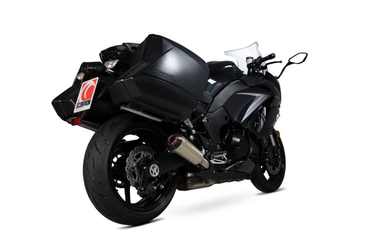 Scorpion PKA109TEO Kawasaki Z1000 SX Red Power Slip-On (Pair) - Titanium Sleeve | ML Performance US US