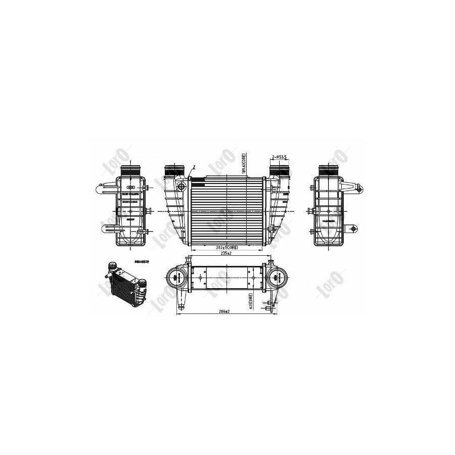 Abakus 0030180004 Intercooler for Audi A4