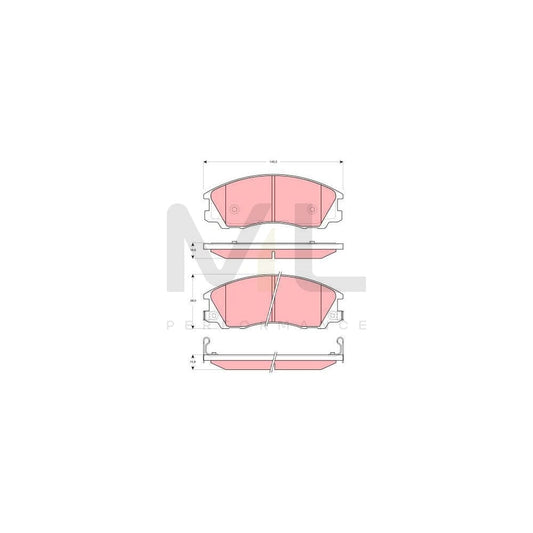 TRW Gdb3299 Brake Pad Set For Hyundai Terracan (Hp) With Acoustic Wear Warning | ML Performance Car Parts