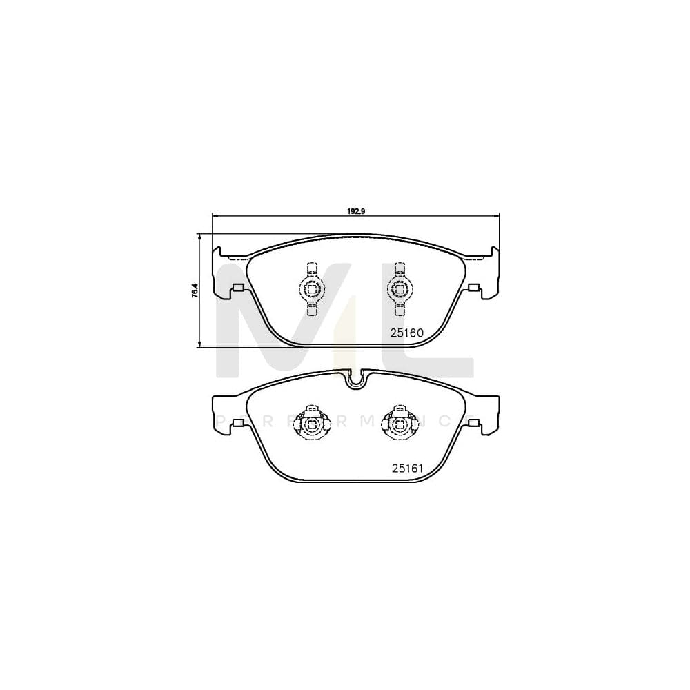 Hella 8DB 355 016-021 Brake Pad Set Not Prepared For Wear Indicator