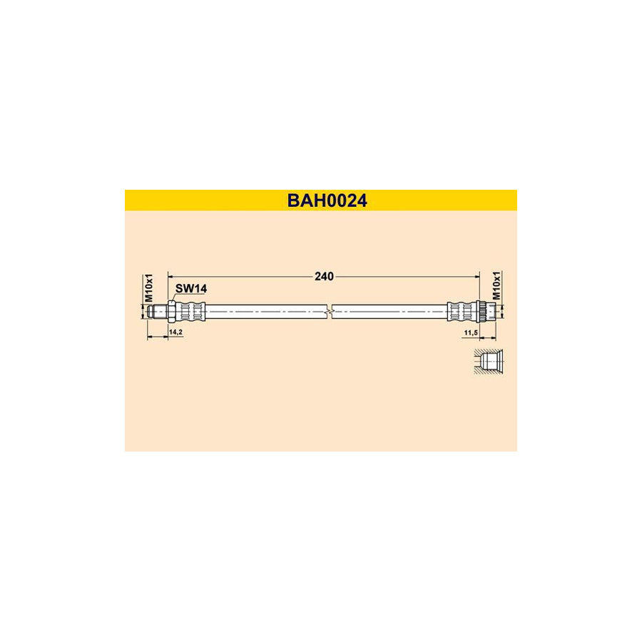 Barum Bah0024 Brake Hose