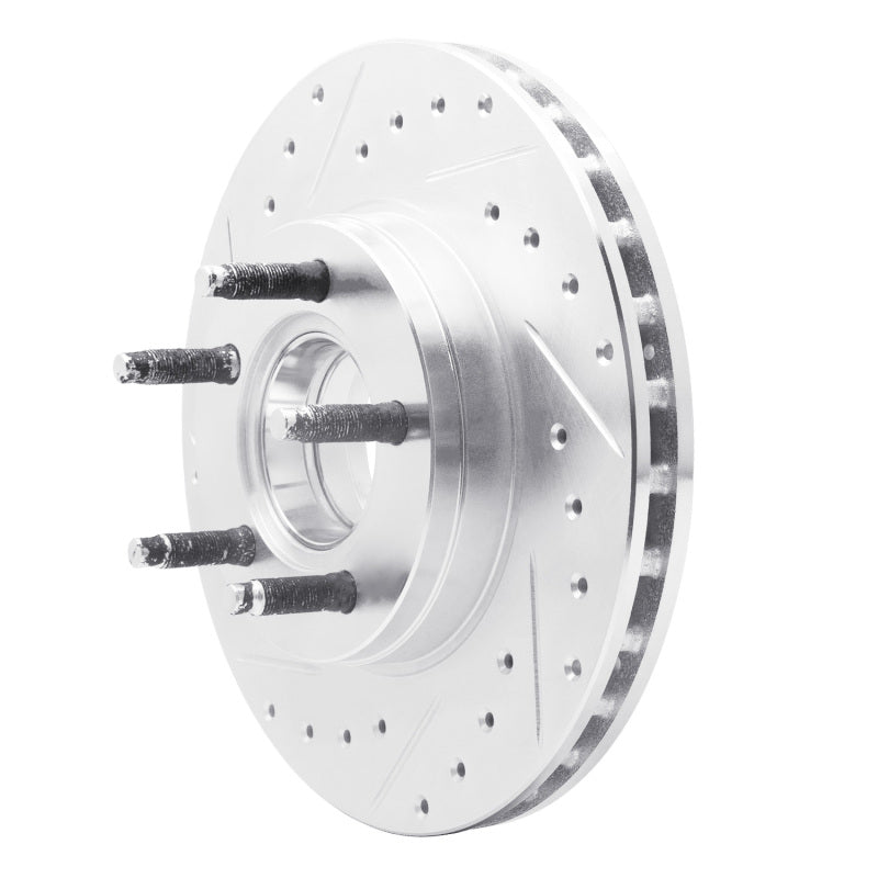 R1 Concepts R1 95-97 Ford Ranger (USA/Canada) Front Left Drilled & Slotted Silver Brake Rotor
