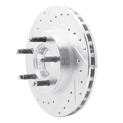 R1 Concepts R1 95-97 Ford Ranger (USA/Canada) Front Left Drilled & Slotted Silver Brake Rotor
