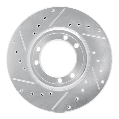 R1 Concepts R1 92-04 Hummer H1 Front Left Rear Left Drilled & Slotted Silver Brake Rotor