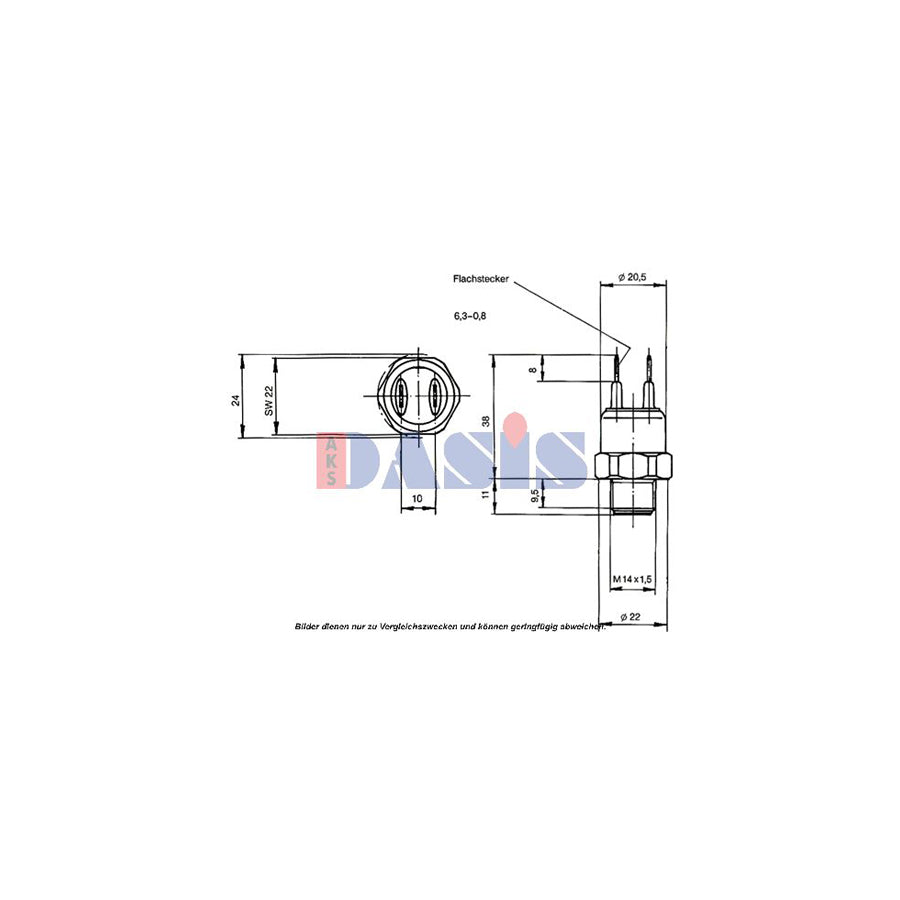 AKS Dasis 751463N Temperature Switch, Radiator Fan