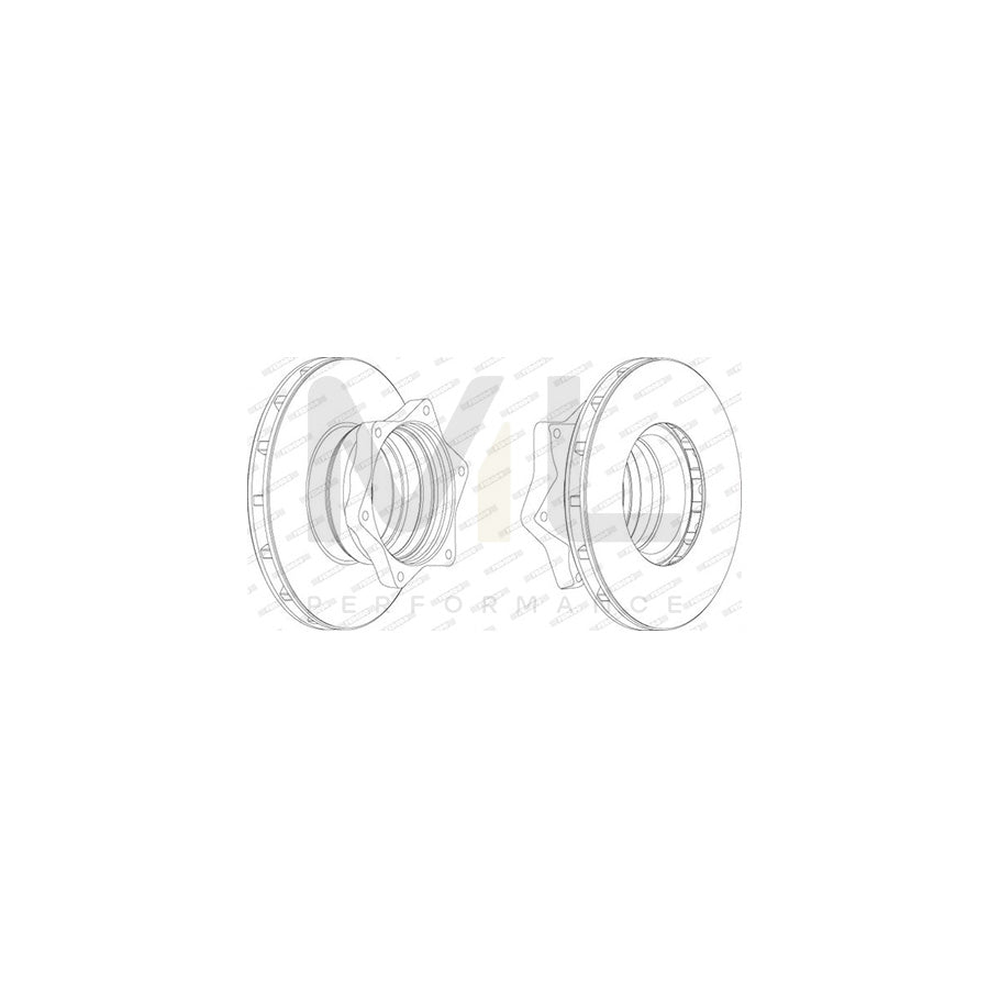 FERODO PREMIER FCR164A Brake Disc suitable for MERCEDES-BENZ VARIO Vented | ML Performance Car Parts