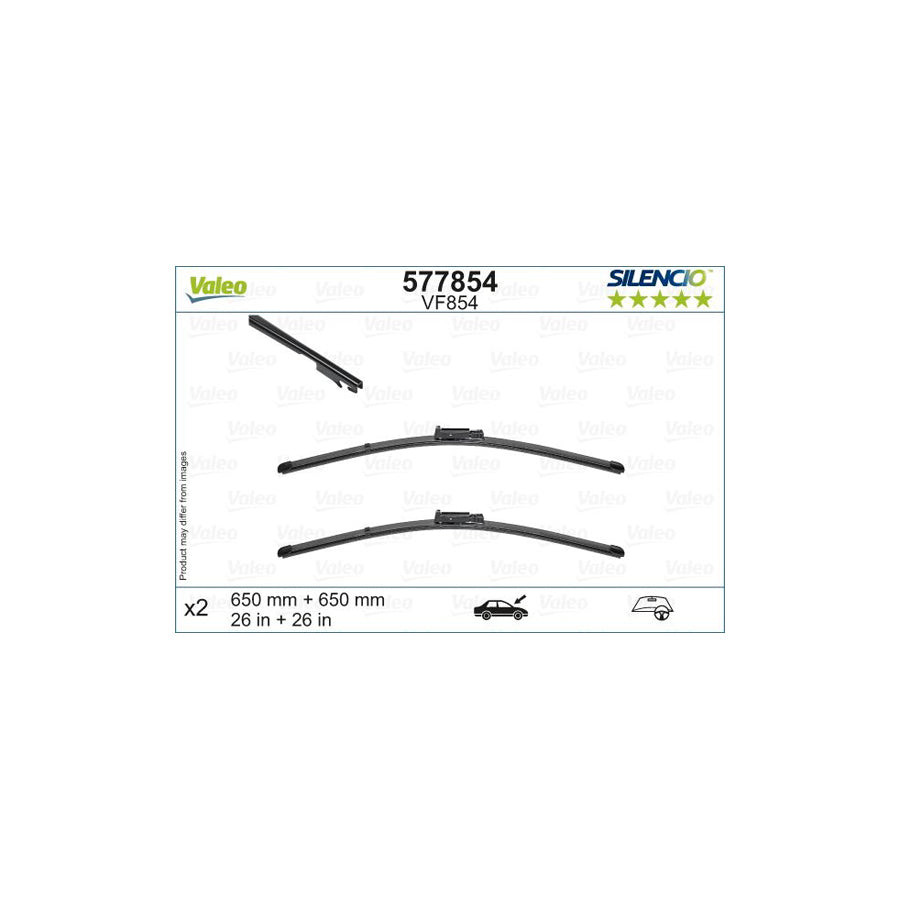 Valeo Silencio Flat Blade Set 577854 Wiper Blade | ML Performance US Car Parts