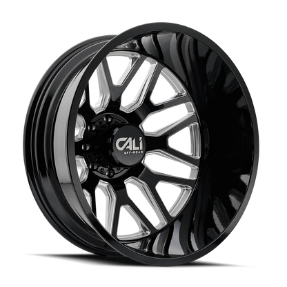 Cali Off-Road 9115D Invader Dually 22x8.25 / 8x165.1 BP / -192mm OS / 121.3mm Hub Gls Blk Mill Wheel
