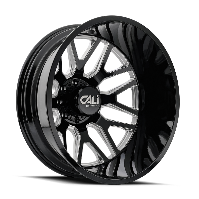 Cali Off-Road 9115D Invader Dually 22x8.25 / 8x210 BP / -192mm OS / 154.2mm Hub Gls Blk Mill Wheel