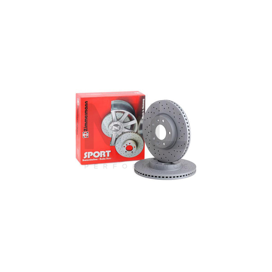 ZIMMERMANN SPORT COAT Z 370.3083.52 Brake Disc for MAZDA 6 Internally Vented, Perforated, Coated  - 1 piece
