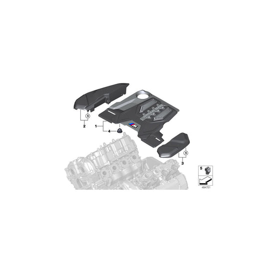 Genuine BMW 11147852131 F92 F93 F91 Engine Cover (Inc. M5 & M8) | ML Performance US Car Parts