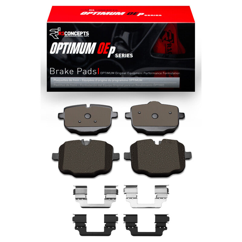 R1 Concepts R1 11-19 BMW 640I xDrive Gran Coupe Rear Optimum OE Pads & Hardware Kit