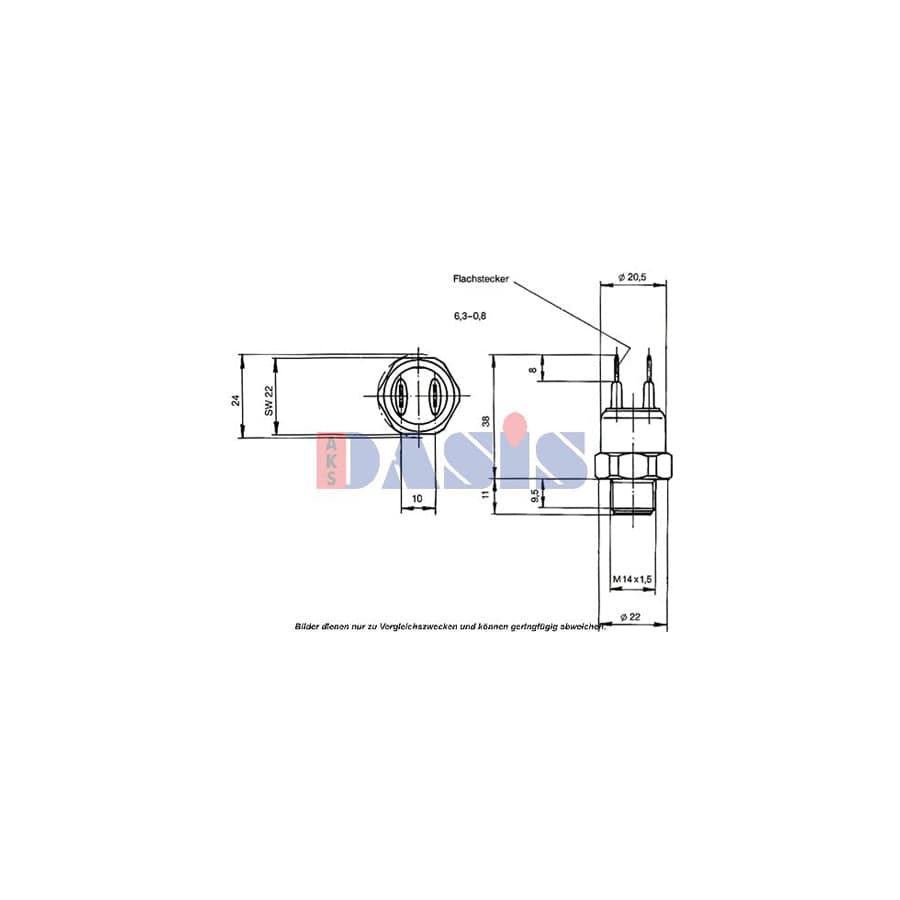 AKS Dasis 751469N Temperature Switch, Radiator Fan