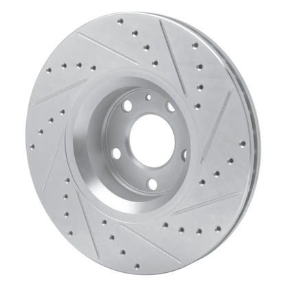 R1 Concepts R1 05-11 Audi A6 (USA/Canada) Front Left Drilled & Slotted Silver Brake Rotor