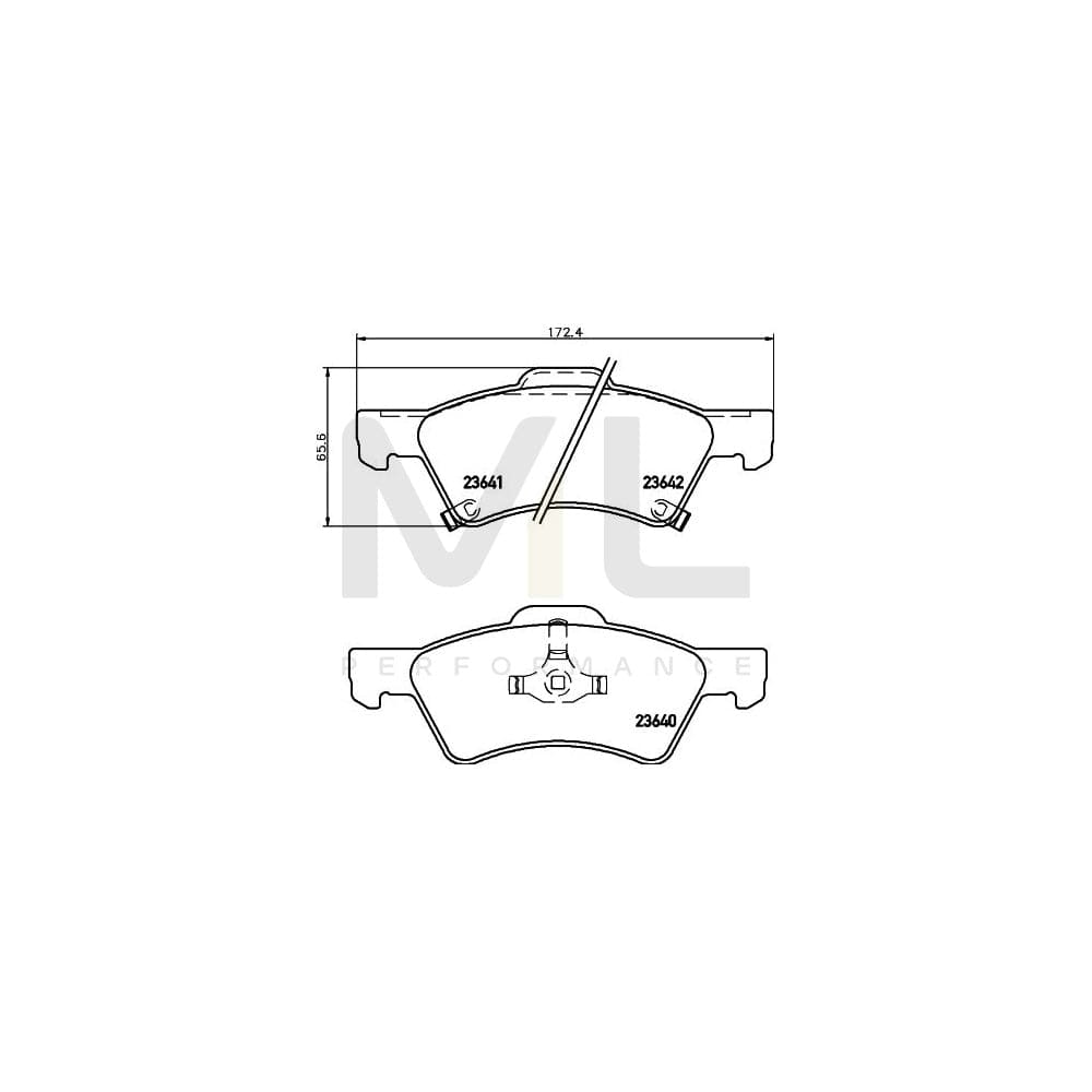 Hella 8DB 355 010-061 Brake Pad Set With Acoustic Wear Warning