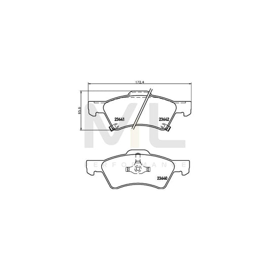 Hella 8DB 355 010-061 Brake Pad Set With Acoustic Wear Warning