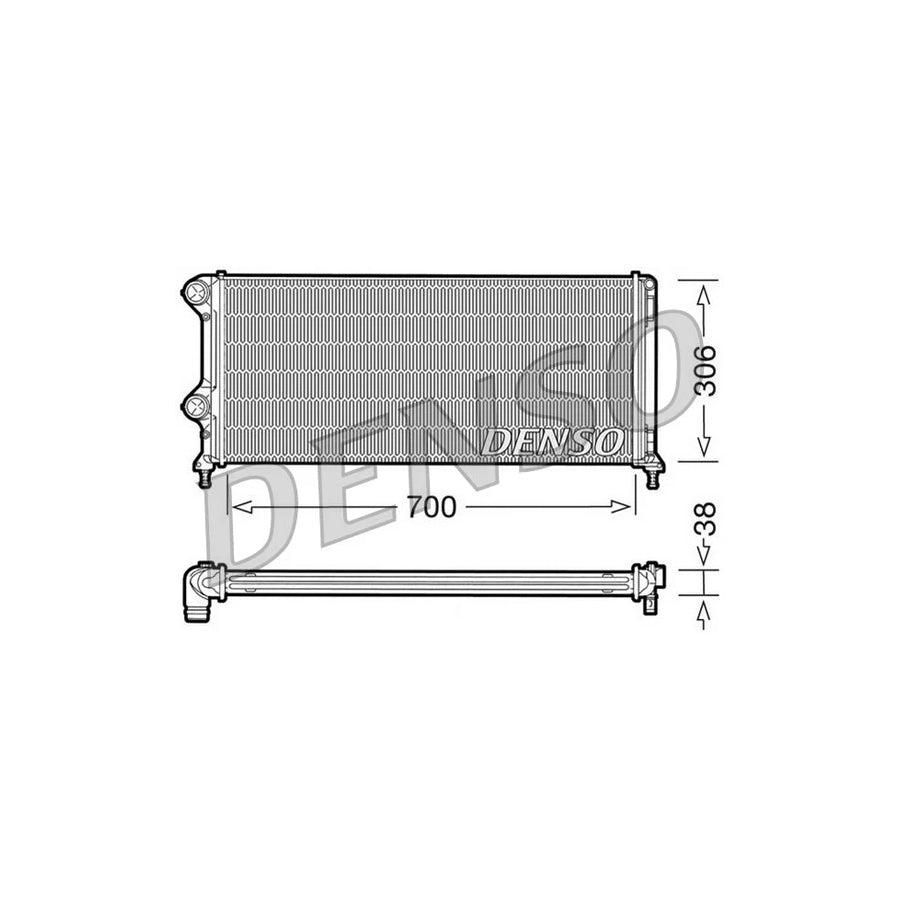 DENSO DRM09060 Engine Radiator for Fiat Doblo