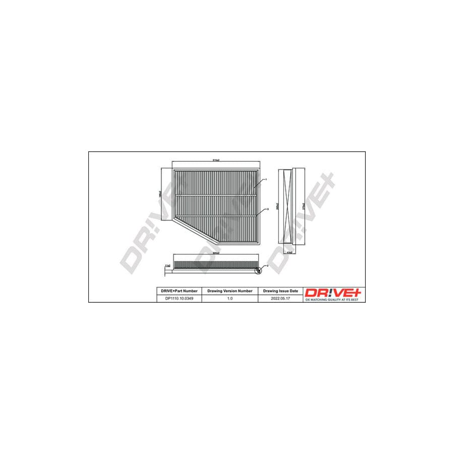 Dr!Ve+ Dp1110.10.0349 Air Filter