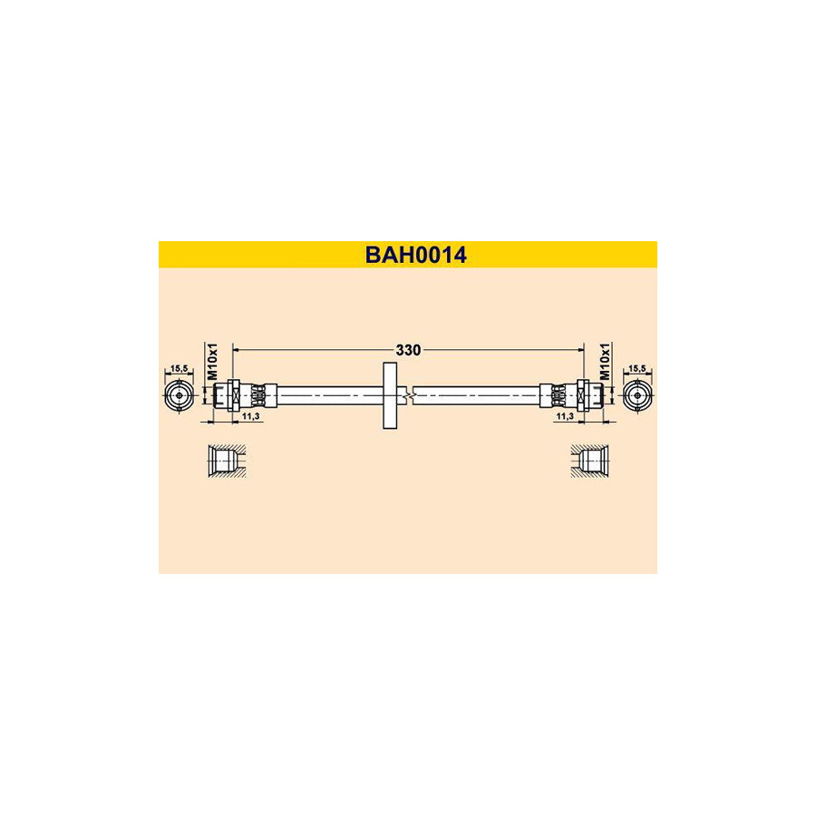 Barum Bah0014 Brake Hose