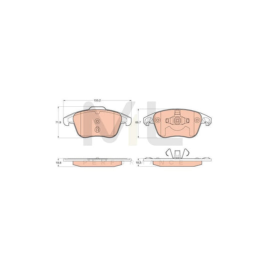 TRW Gdb2025 Brake Pad Set Not Prepared For Wear Indicator | ML Performance Car Parts