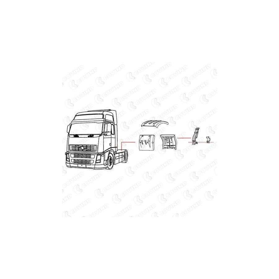 Covind 2Fh/513 Holder, Mudguard