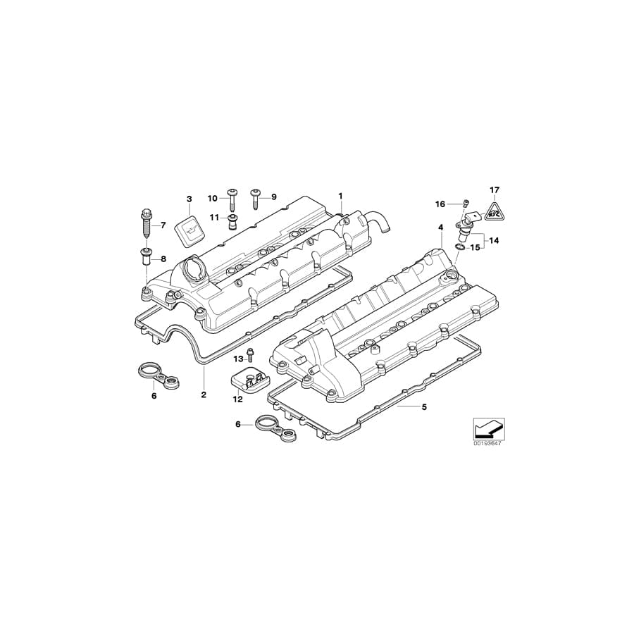 Genuine BMW 11122248203 E38 E65 Gasket Steel (Inc. 740d) | ML Performance UK Car Parts